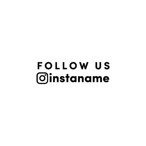 PERSONALISED FOLLOW US INSTAGRAM NAME Decal Sticker