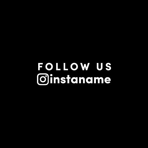 PERSONALISED FOLLOW US INSTAGRAM NAME Decal Sticker