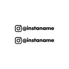 x2 Instagram Username Personalised Stickers
