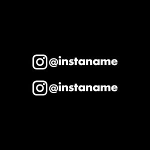 x2 Instagram Username Personalised Stickers