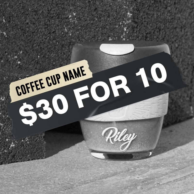 x10 FOR $30 PERSONALISED Name Coffee Stickers