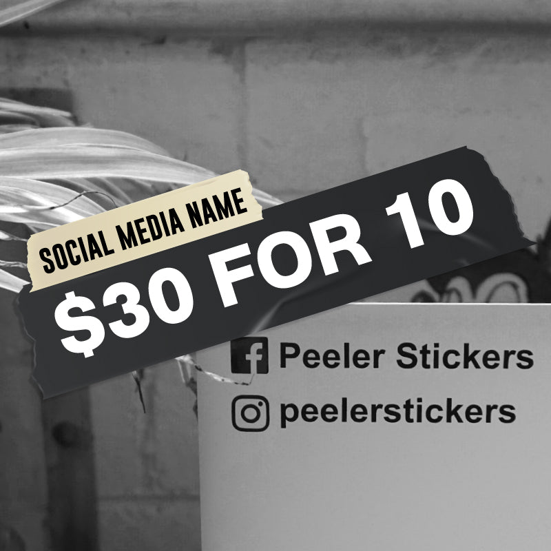 x10 FOR $30 PERSONALISED Social Media Name Handle - IG Sticker Or Facebook Sticker