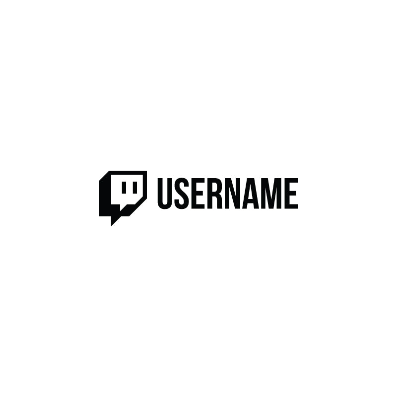 Twitch Username Decal Sticker