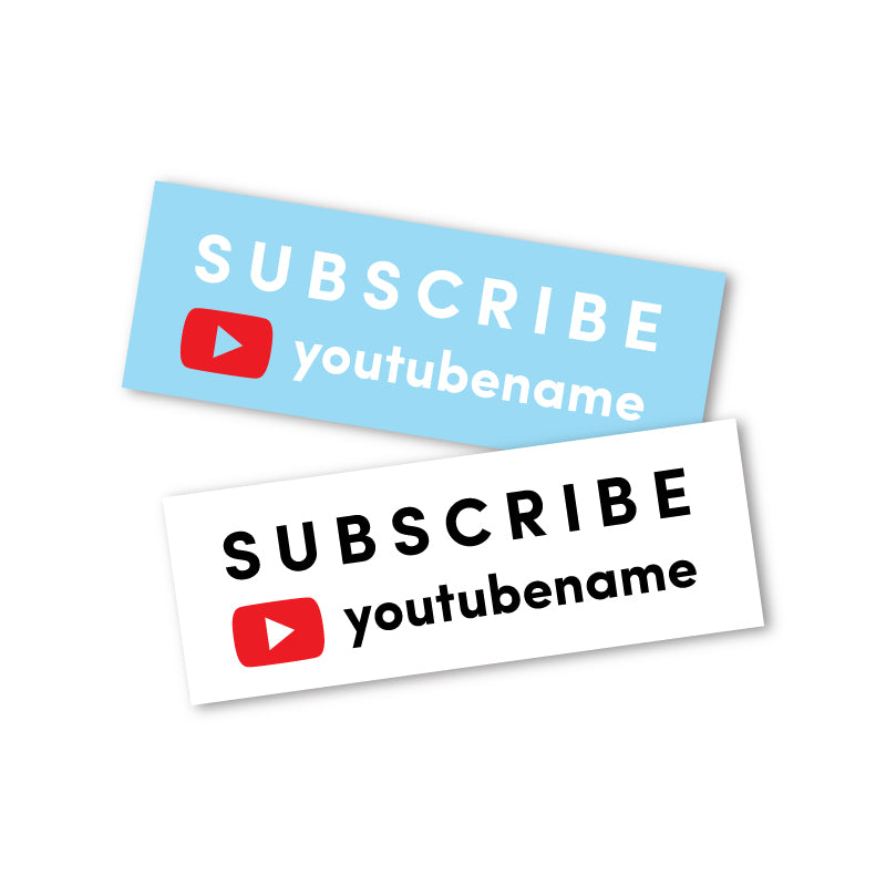 PERSONALISED SUBSCRIBE YOUTUBE NAME Decal Sticker