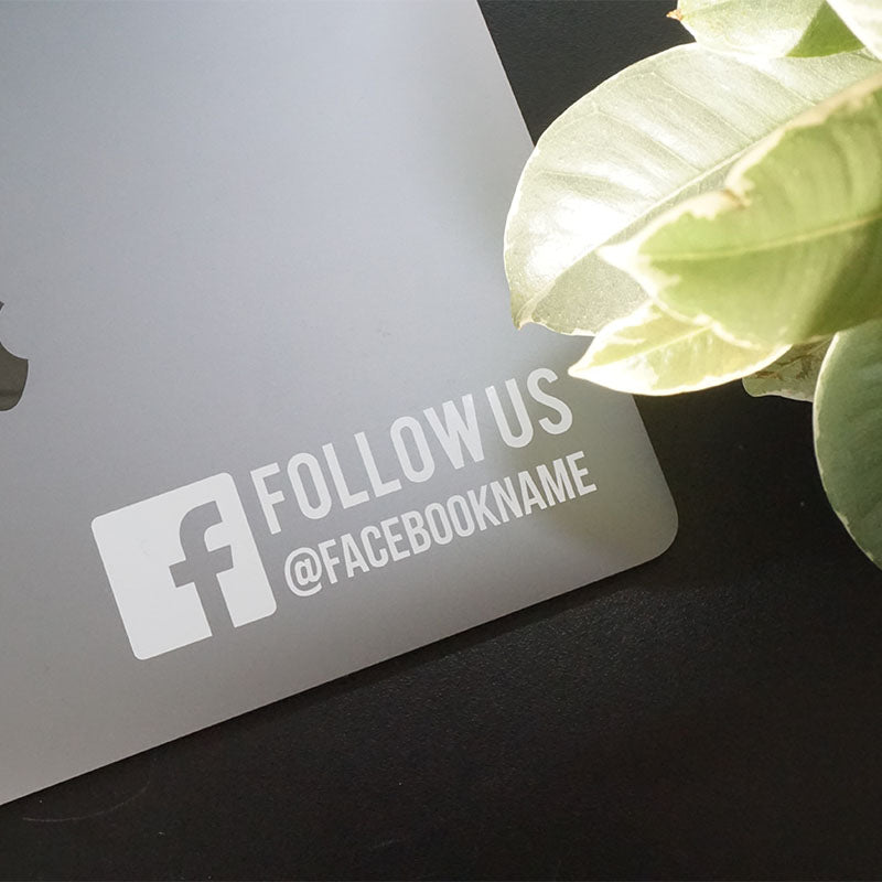 Follow Us on Facebook Name Decal Sticker