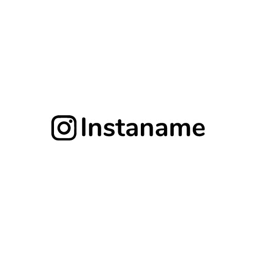 Custom Instagram Thin Text Decal