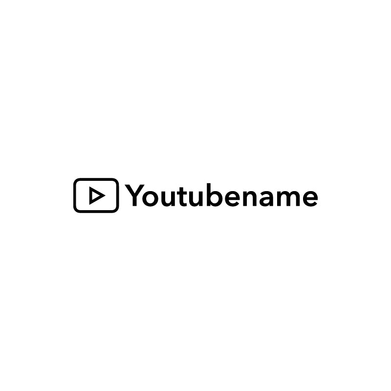 PERSONALISED Youtube Username Line Icon Decal Sticker