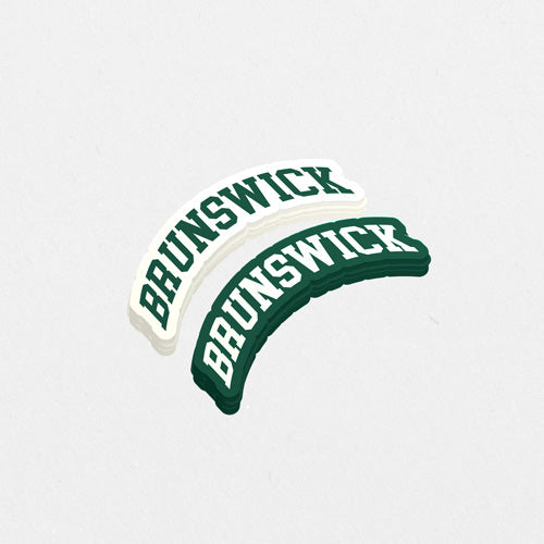 Brunswick Green College Text Sticker - 2 Designs