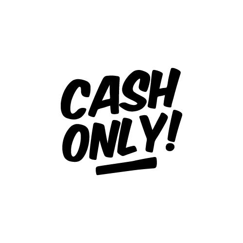 CASH ONLY Wall Decal Sticker