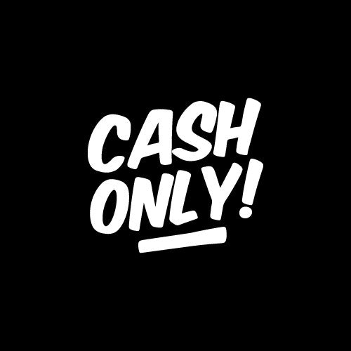 CASH ONLY Wall Decal Sticker