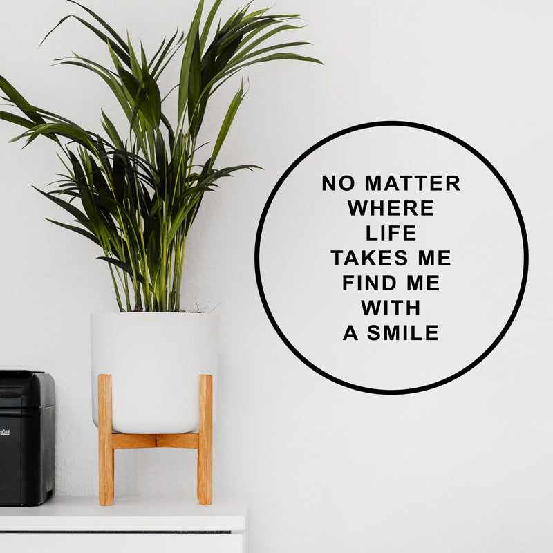 FIND ME WITH A SMILE Wall Decal Sticker