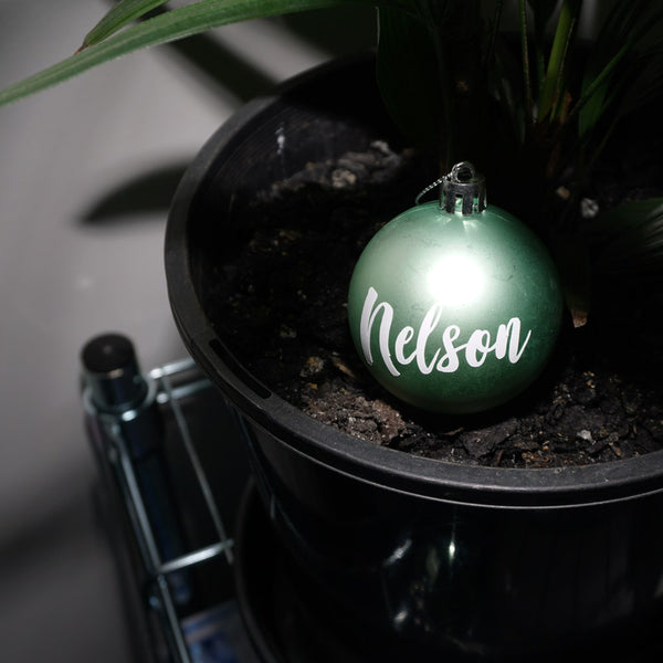 PERSONALISED Bauble Text Decal Sticker