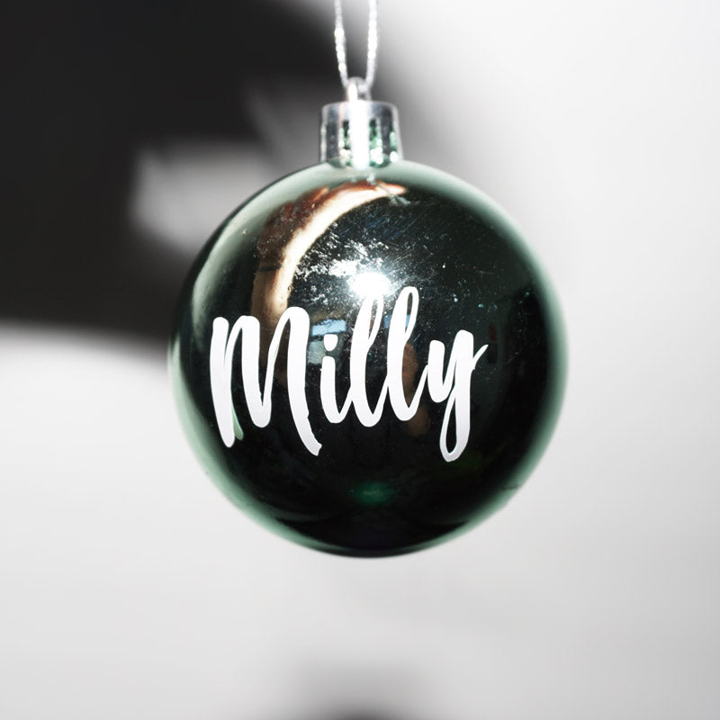 PERSONALISED Bauble Text Decal Sticker