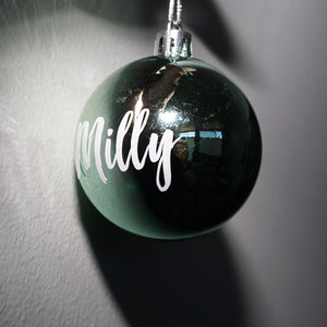 PERSONALISED Bauble Text Decal Sticker