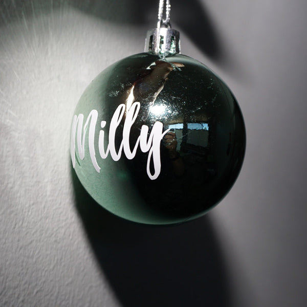 PERSONALISED Bauble Text Decal Sticker