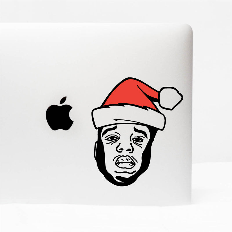 CHRISTMAS HAT NOTORIOUS BIG Decal Sticker